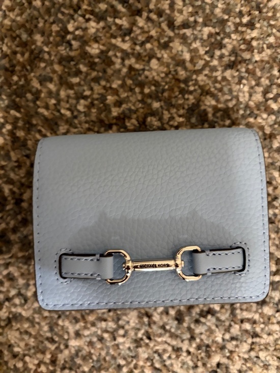 Michael Kors Beige and Light Blue Signature Crossbody Bag - Picture 2 of 5